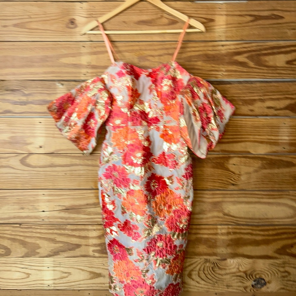 Barino elegant Floral Off-Shoulder Midi Dress